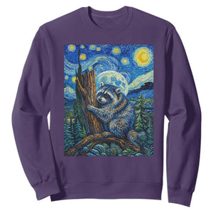 Seattle Trash Panda Starry Night Graphic Sweatshirt Funny Short King Raccoon TS12 Purple Print Your Wear