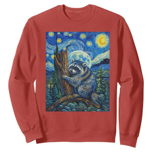 Seattle Trash Panda Starry Night Graphic Sweatshirt Funny Short King Raccoon TS12 Red Print Your Wear
