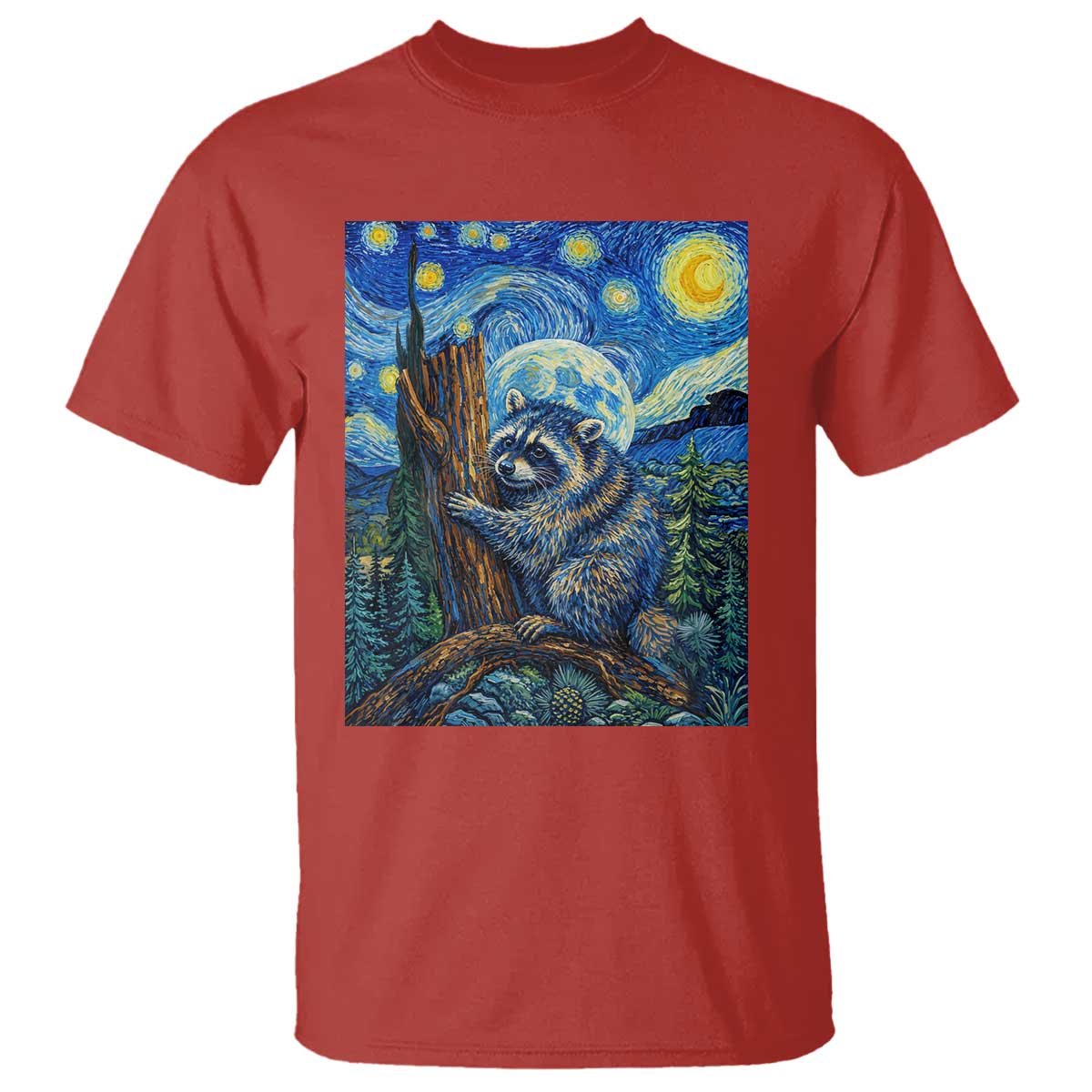 Seattle Trash Panda Starry Night Graphic T Shirt Funny Short King Raccoon TS12 Red Print Your Wear