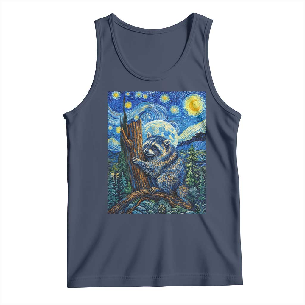 Seattle Trash Panda Starry Night Graphic Tank Top Funny Short King Raccoon TS12 Navy Print Your Wear