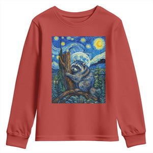 Seattle Trash Panda Starry Night Graphic Youth Sweatshirt Funny Short King Raccoon TS12 Red Print Your Wear