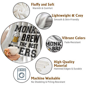 Monks Brew The Best Beers Throw Blanket Funny Craft Beer Brewer TS12 Print Your Wear