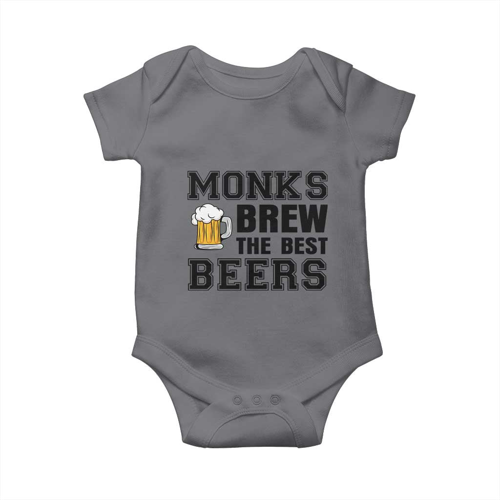 Monks Brew The Best Beers Baby Onesie Funny Craft Beer Brewer TS12 Charcoal Print Your Wear