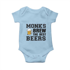 Monks Brew The Best Beers Baby Onesie Funny Craft Beer Brewer TS12 Light Blue Print Your Wear