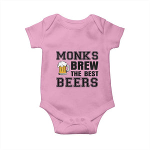 Monks Brew The Best Beers Baby Onesie Funny Craft Beer Brewer TS12 Light Pink Print Your Wear