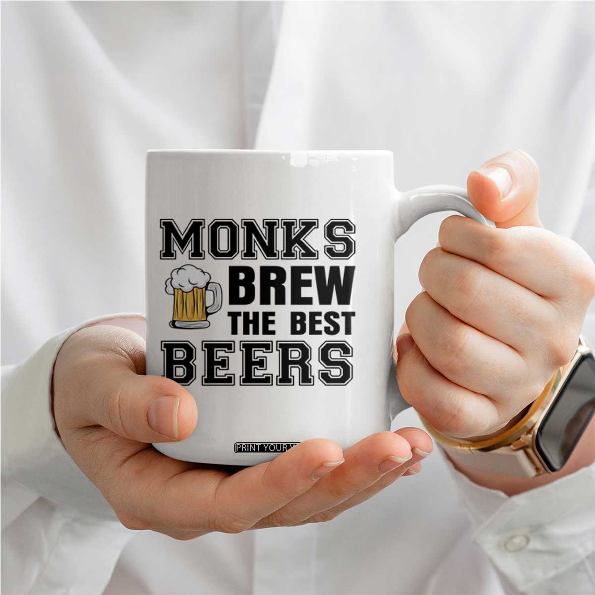 Monks Brew The Best Beers Coffee Mug Funny Craft Beer Brewer TS12 Print Your Wear