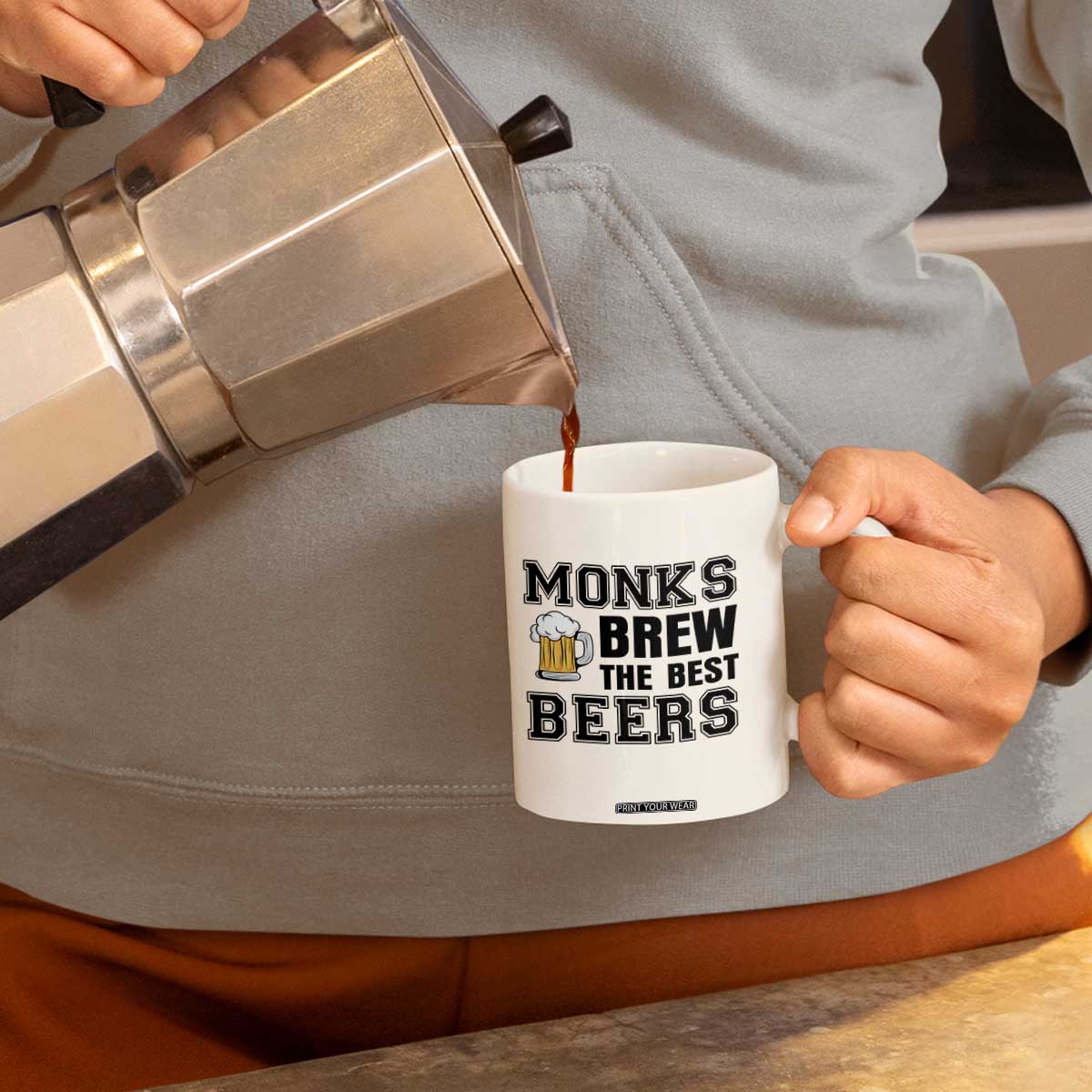 Monks Brew The Best Beers Coffee Mug Funny Craft Beer Brewer TS12 Print Your Wear