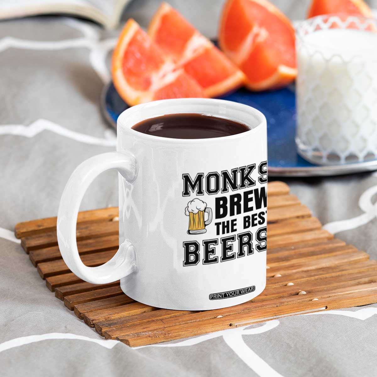 Monks Brew The Best Beers Coffee Mug Funny Craft Beer Brewer TS12 Print Your Wear