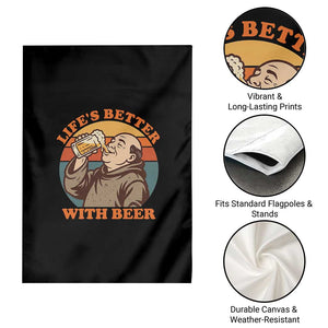 Funny Craft Beer Drinker Monks Garden Flag Lifes Better With Beer TS12 Print Your Wear