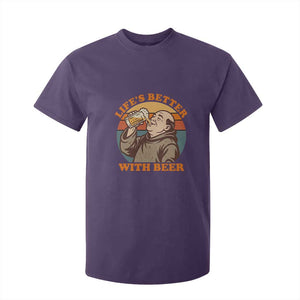 Funny Craft Beer Drinker Monks T Shirt For Kid Lifes Better With Beer TS12 Purple Print Your Wear