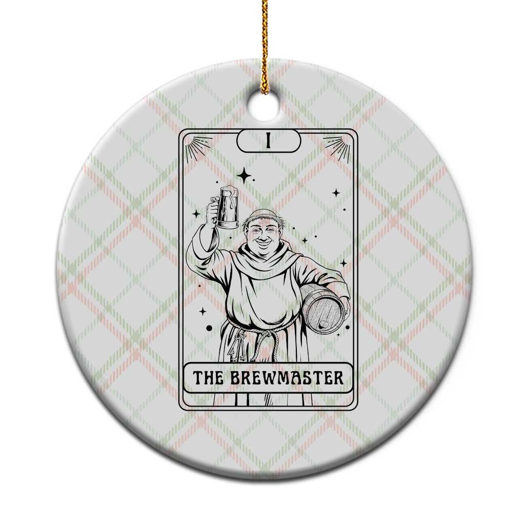 The Brewmaster Tarot Card Ceramic Ornament Vintage Craft Beer Monk Brewery Art TS12 1pc Christmas Plaid Print Your Wear
