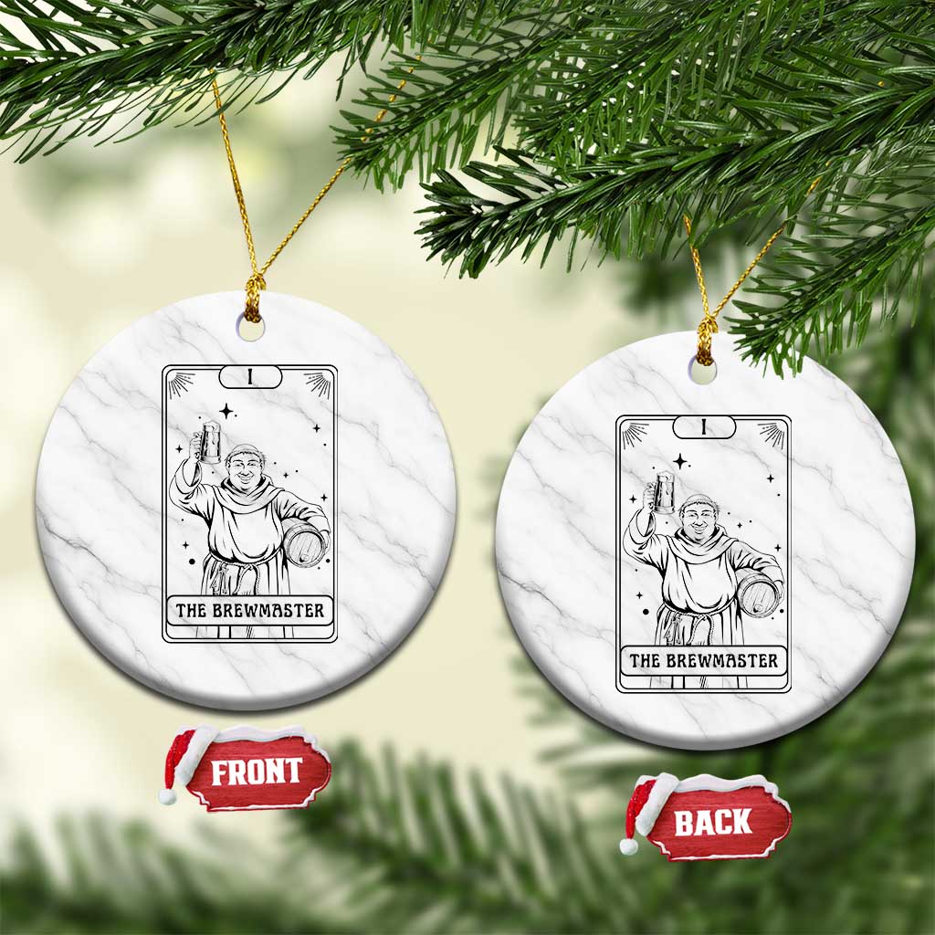 The Brewmaster Tarot Card Ceramic Ornament Vintage Craft Beer Monk Brewery Art TS12 1pc White Marble Print Your Wear