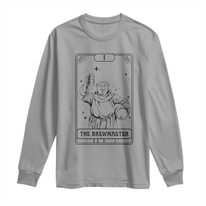 The Brewmaster Tarot Card Long Sleeve Shirt Vintage Craft Beer Monk Brewery Art TS12 Sport Gray Print Your Wear