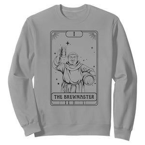 The Brewmaster Tarot Card Sweatshirt Vintage Craft Beer Monk Brewery Art TS12 Sport Gray Print Your Wear