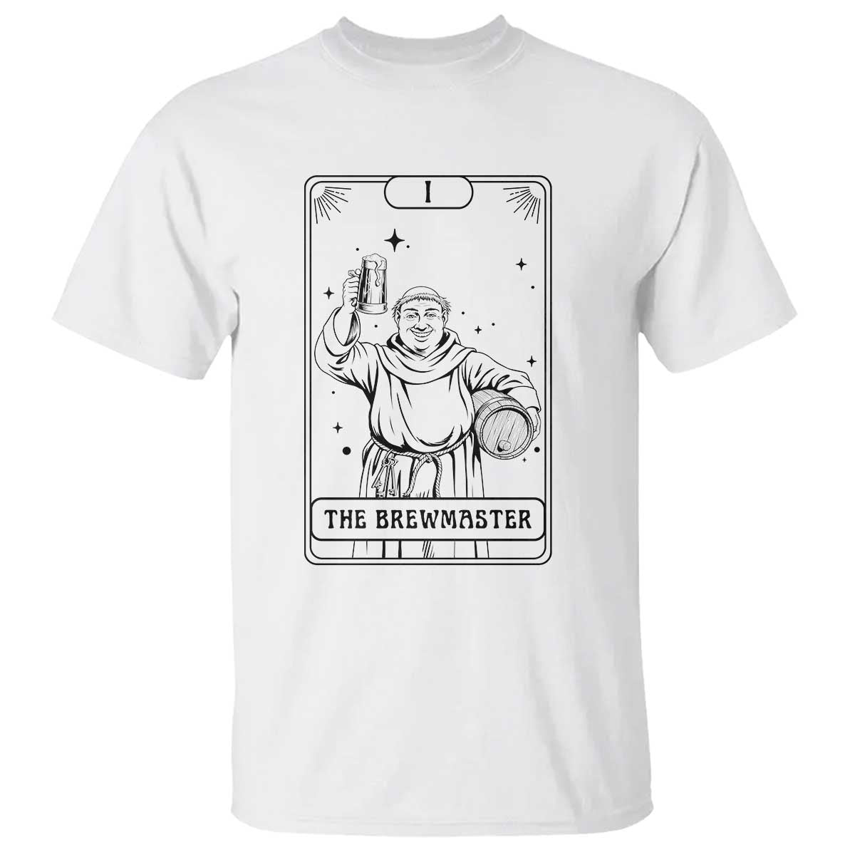 The Brewmaster Tarot Card T Shirt Vintage Craft Beer Monk Brewery Art TS12 White Print Your Wear