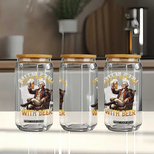 George Washington Lifes Better With Beer Glass Can Funny Founding Father Beer Lover TS12 Print Your Wear