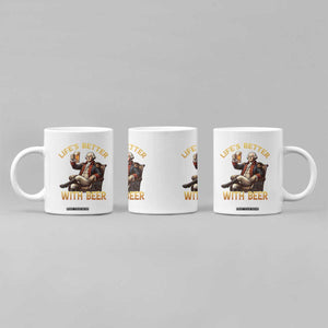 George Washington Lifes Better With Beer Coffee Mug Funny Founding Father Beer Lover TS12 Print Your Wear