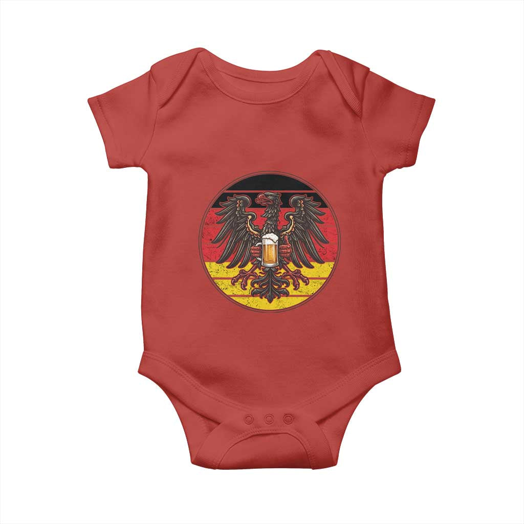 German Eagle Beer Lover Baby Onesie Vintage Bavarian Oktoberfest Beer TS12 Red Print Your Wear