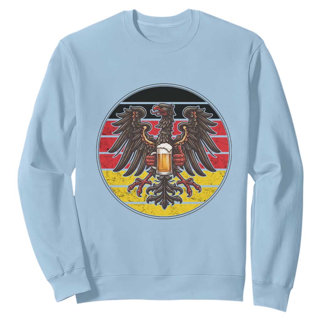 German Eagle Beer Lover Sweatshirt Vintage Bavarian Oktoberfest Beer TS12 Light Blue Print Your Wear
