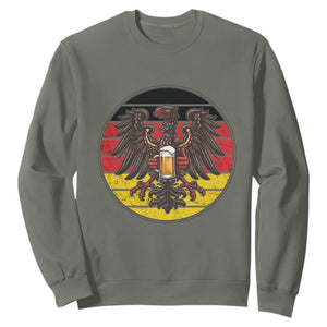 German Eagle Beer Lover Sweatshirt Vintage Bavarian Oktoberfest Beer TS12 Military Green Print Your Wear