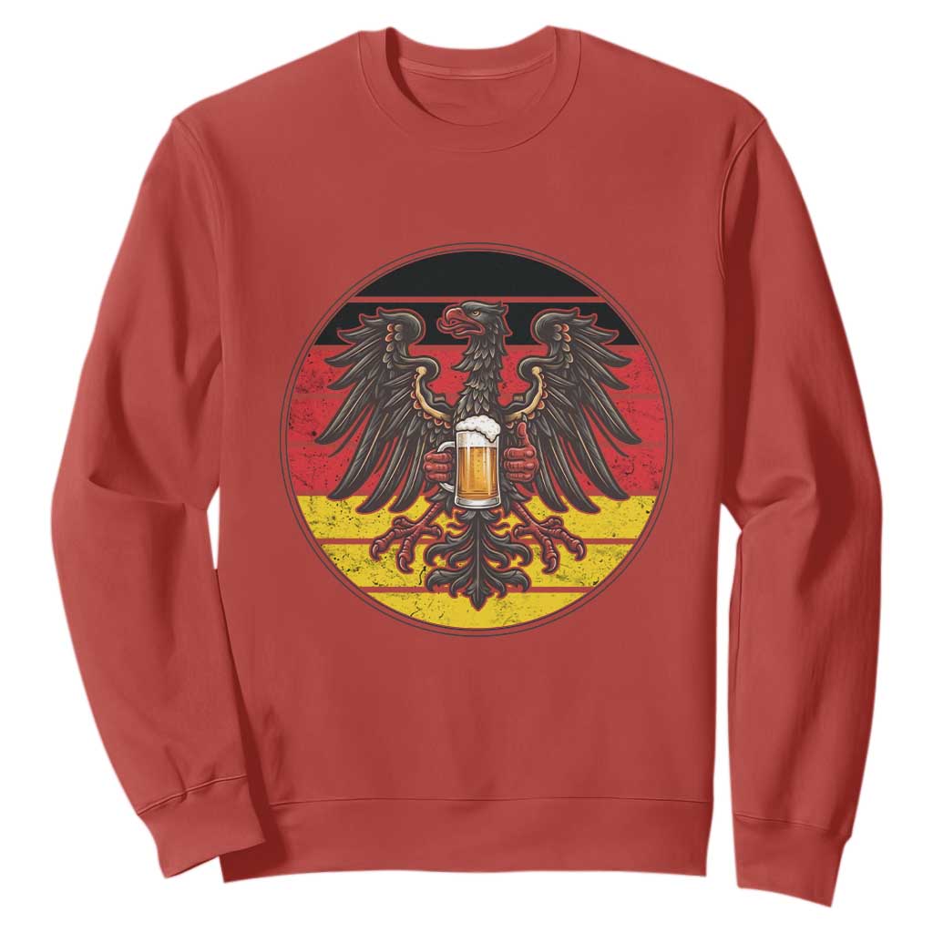 German Eagle Beer Lover Sweatshirt Vintage Bavarian Oktoberfest Beer TS12 Red Print Your Wear