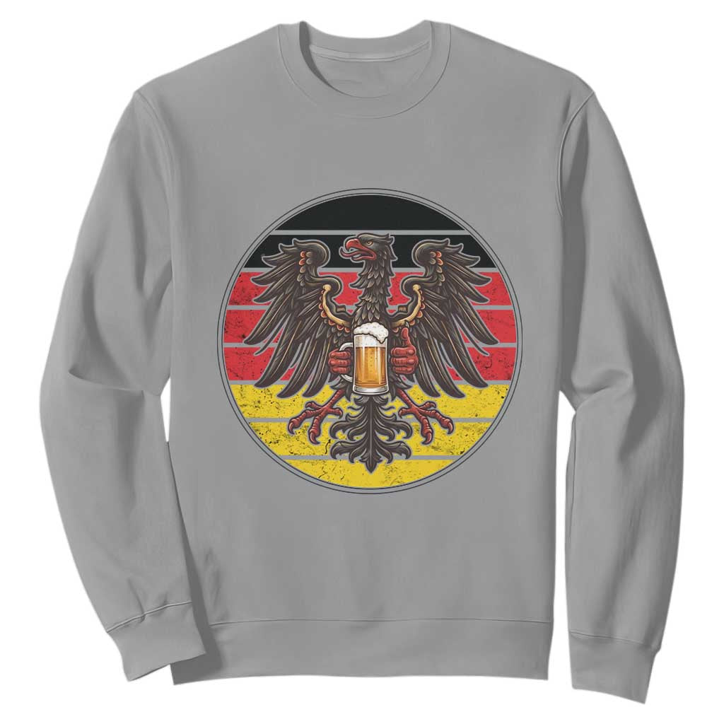 German Eagle Beer Lover Sweatshirt Vintage Bavarian Oktoberfest Beer TS12 Sport Gray Print Your Wear