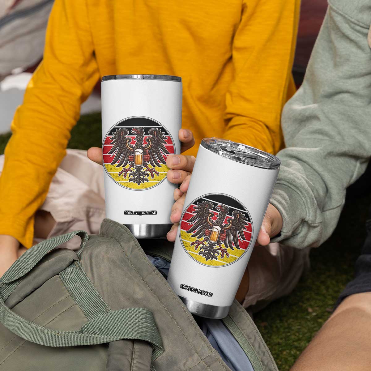 German Eagle Beer Lover Tumbler Cup Vintage Bavarian Oktoberfest Beer TS12 Print Your Wear
