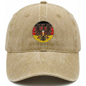 German Eagle Beer Lover Washed Cotton Baseball Cap Vintage Bavarian Oktoberfest Beer TS12 Print Your Wear