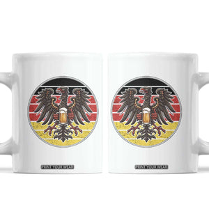 German Eagle Beer Lover Coffee Mug Vintage Bavarian Oktoberfest Beer TS12 White Print Your Wear