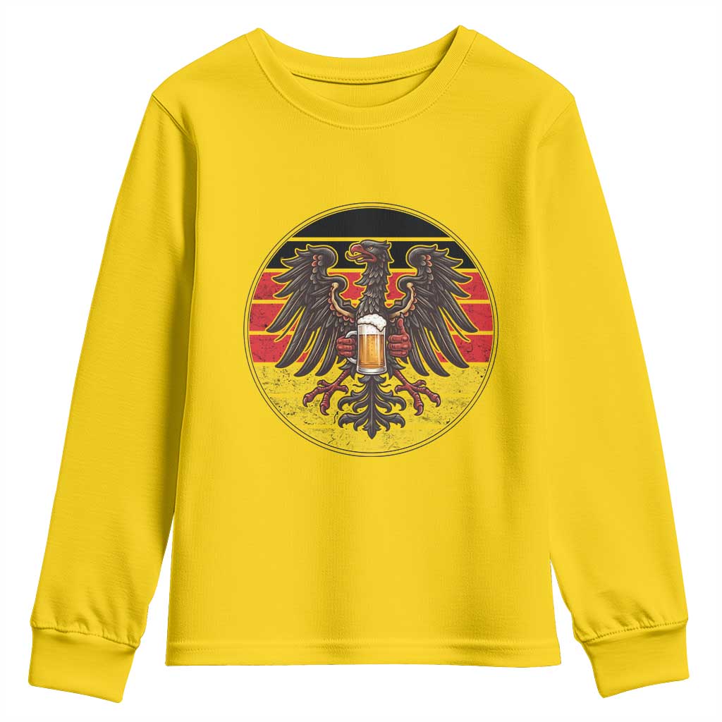 German Eagle Beer Lover Youth Sweatshirt Vintage Bavarian Oktoberfest Beer TS12 Daisy Print Your Wear