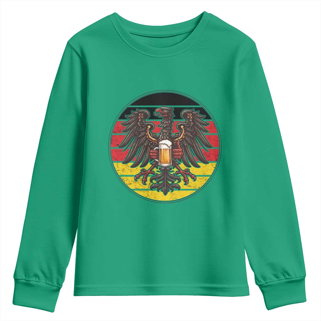 German Eagle Beer Lover Youth Sweatshirt Vintage Bavarian Oktoberfest Beer TS12 Irish Green Print Your Wear
