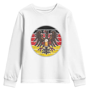 German Eagle Beer Lover Youth Sweatshirt Vintage Bavarian Oktoberfest Beer TS12 White Print Your Wear