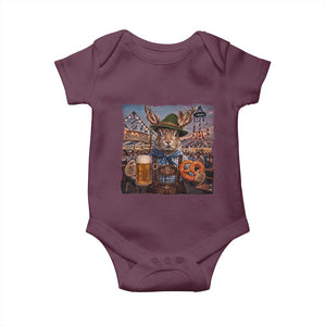 Prost Yall Wolpertinger Oktoberfest Bavarian Folklore Baby Onesie TS12 Maroon Print Your Wear