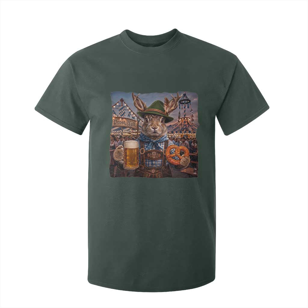 Prost Yall Wolpertinger Oktoberfest Bavarian Folklore T Shirt For Kid TS12 Dark Forest Green Print Your Wear