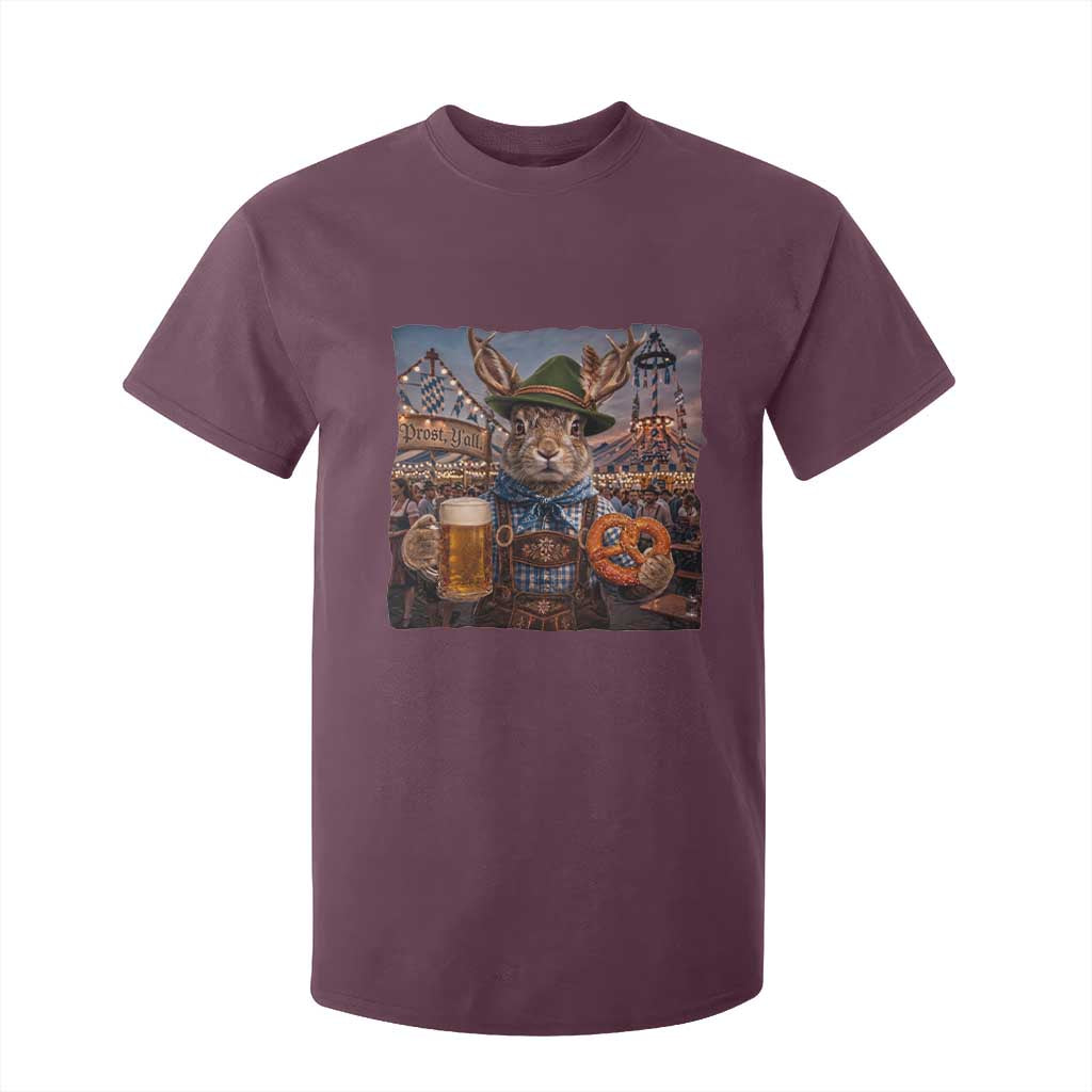 Prost Yall Wolpertinger Oktoberfest Bavarian Folklore T Shirt For Kid TS12 Maroon Print Your Wear