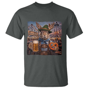 Prost Yall Wolpertinger Oktoberfest Bavarian Folklore T Shirt TS12 Dark Heather Print Your Wear