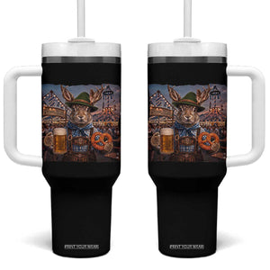 Prost Yall Wolpertinger Oktoberfest Bavarian Folklore Tumbler With Handle TS12 One Size: 40 oz Black Print Your Wear