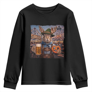 Prost Yall Wolpertinger Oktoberfest Bavarian Folklore Youth Sweatshirt TS12 Black Print Your Wear