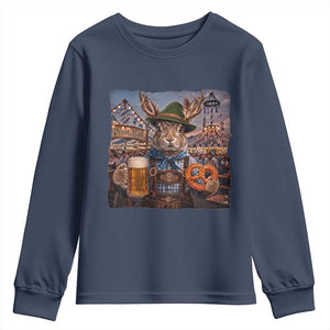 Prost Yall Wolpertinger Oktoberfest Bavarian Folklore Youth Sweatshirt TS12 Navy Print Your Wear