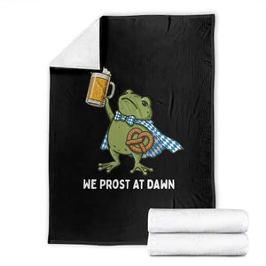 Funny Frog Oktoberfest Bavarian Beer Lover Throw Blanket We Prost At Dawn TS12 Black Print Your Wear