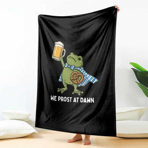 Funny Frog Oktoberfest Bavarian Beer Lover Throw Blanket We Prost At Dawn TS12 Print Your Wear