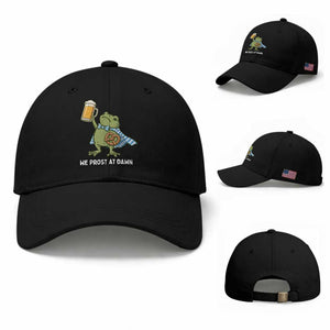 Funny Frog Oktoberfest Bavarian Beer Lover Baseball Cap We Prost At Dawn TS12 Baseball Cap Universal Fit Black Print Your Wear