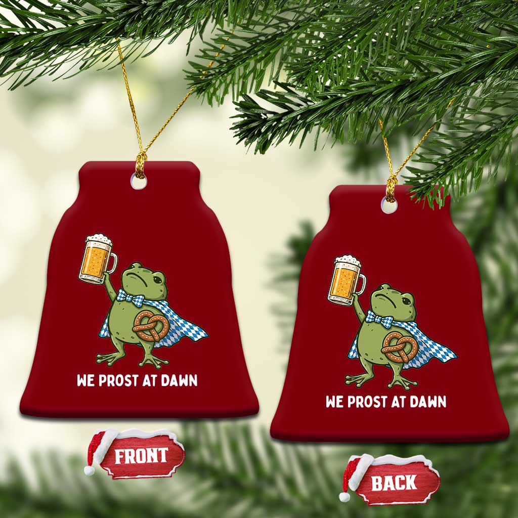 Funny Frog Oktoberfest Bavarian Beer Lover Ceramic Ornament We Prost At Dawn TS12 Print Your Wear