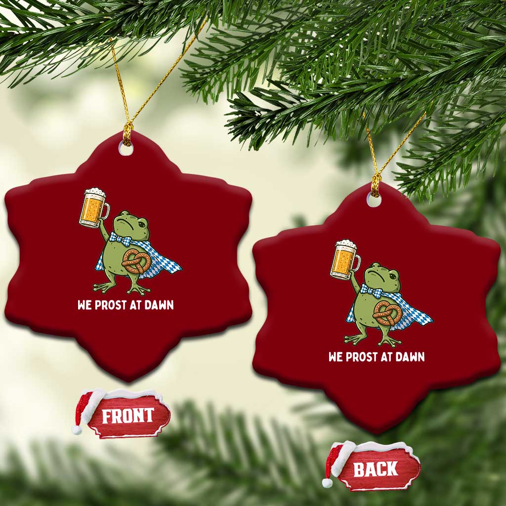 Funny Frog Oktoberfest Bavarian Beer Lover Ceramic Ornament We Prost At Dawn TS12 Print Your Wear