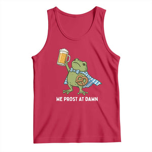 Funny Frog Oktoberfest Bavarian Beer Lover Tank Top We Prost At Dawn TS12 Red Print Your Wear