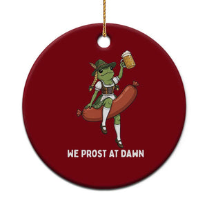 Funny Oktoberfest Frog Ceramic Ornament We Prost At Dawn Dirndl Sausage Beer Lover TS12 1pc Red Print Your Wear