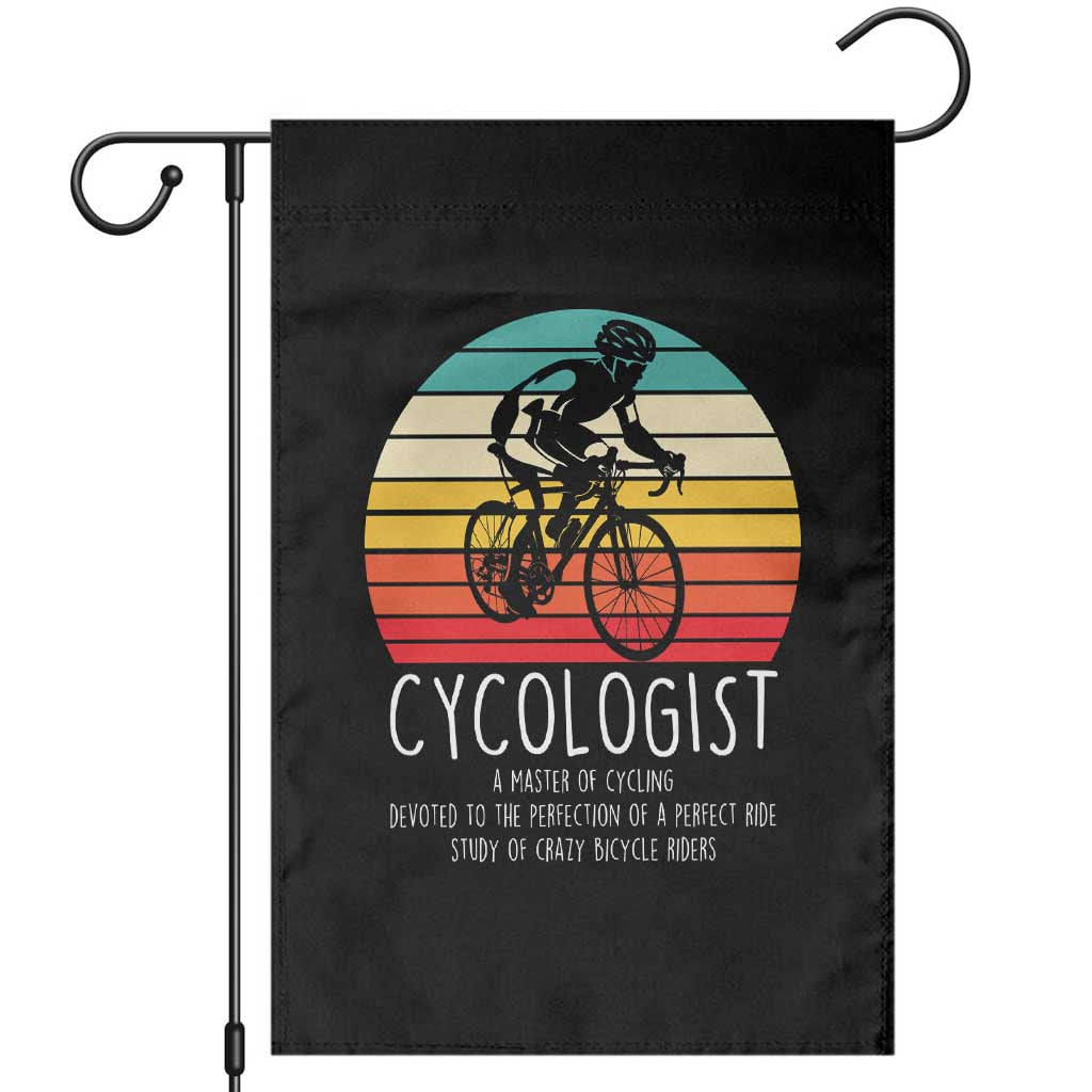 Cycologist Definition Garden Flag Vintage Bicycle Rider Cycling Gift TS12 Black Print Your Wear