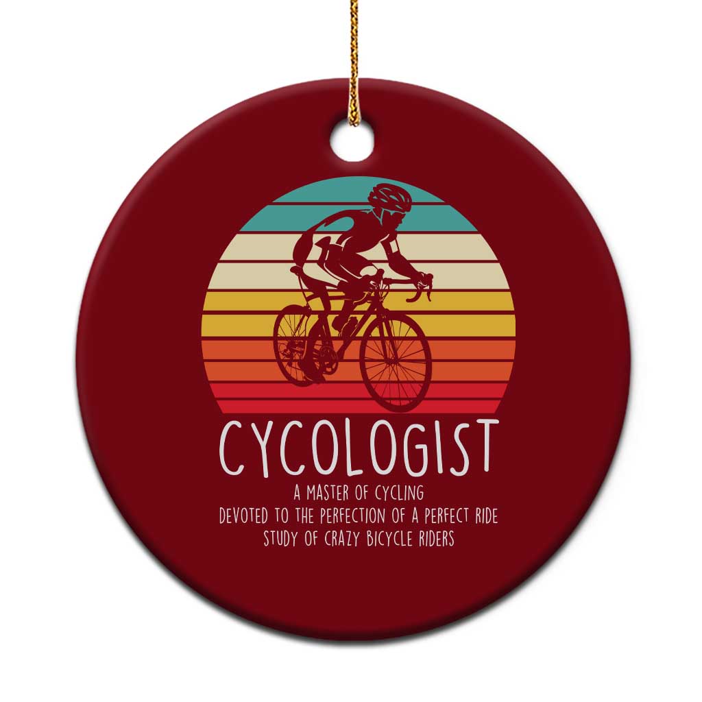 Cycologist Definition Ceramic Ornament Vintage Bicycle Rider Cycling Gift TS12 1pc Red Print Your Wear