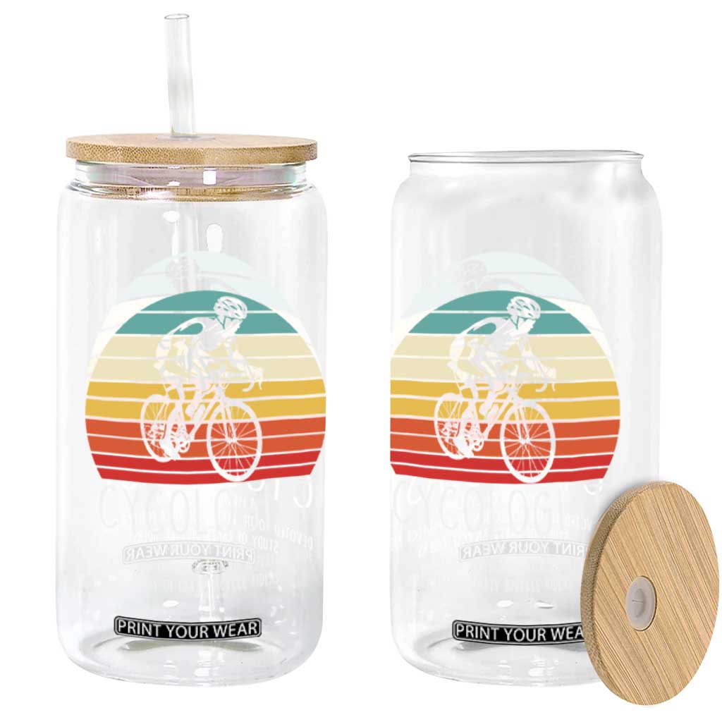 Cycologist Definition Glass Can Vintage Bicycle Rider Cycling Gift TS12 Print Your Wear