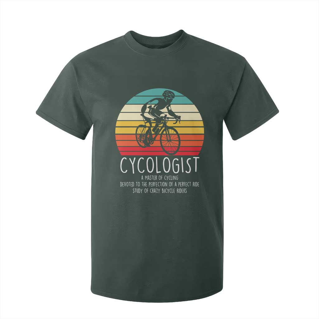 Cycologist Definition T Shirt For Kid Vintage Bicycle Rider Cycling Gift TS12 Dark Forest Green Print Your Wear